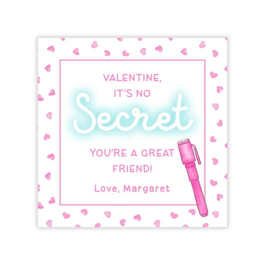 Invisible Ink Valentine (Pink)