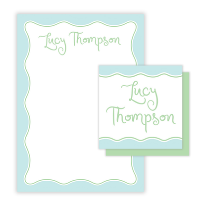 Wavy Personalized Stationery Gift Set (Custom Bundle)
