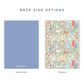 two options for a notebook or journal cover: a solid color option and a pattern option.