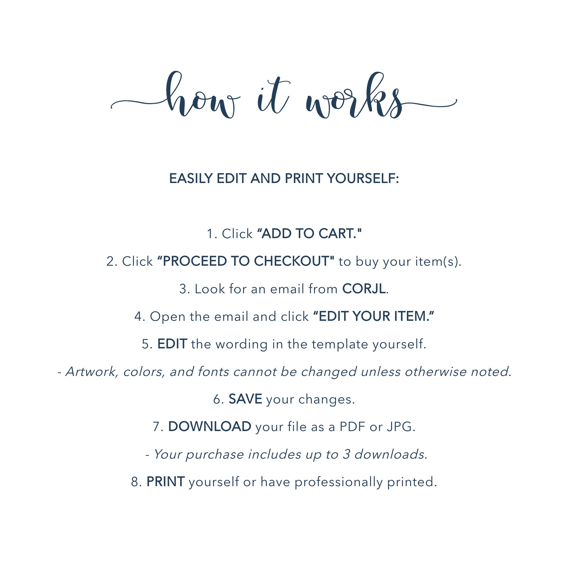 the instructions for how to print a poster
