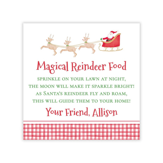Holiday Gift Tags or Stickers for Kids - Reindeer Food