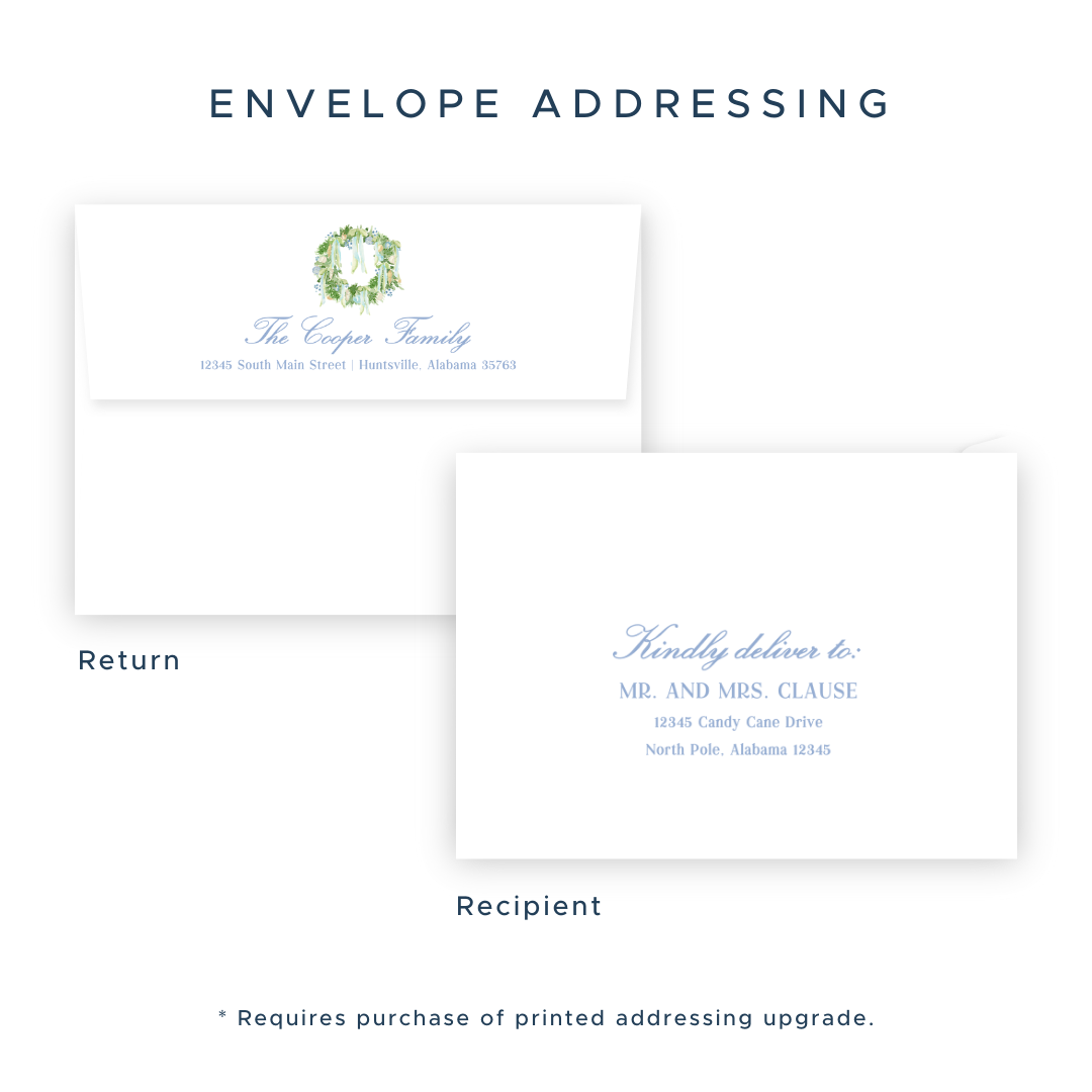 Christmas Photo Card - Luxe Noel Tree - Landscape (Portrait Photo)