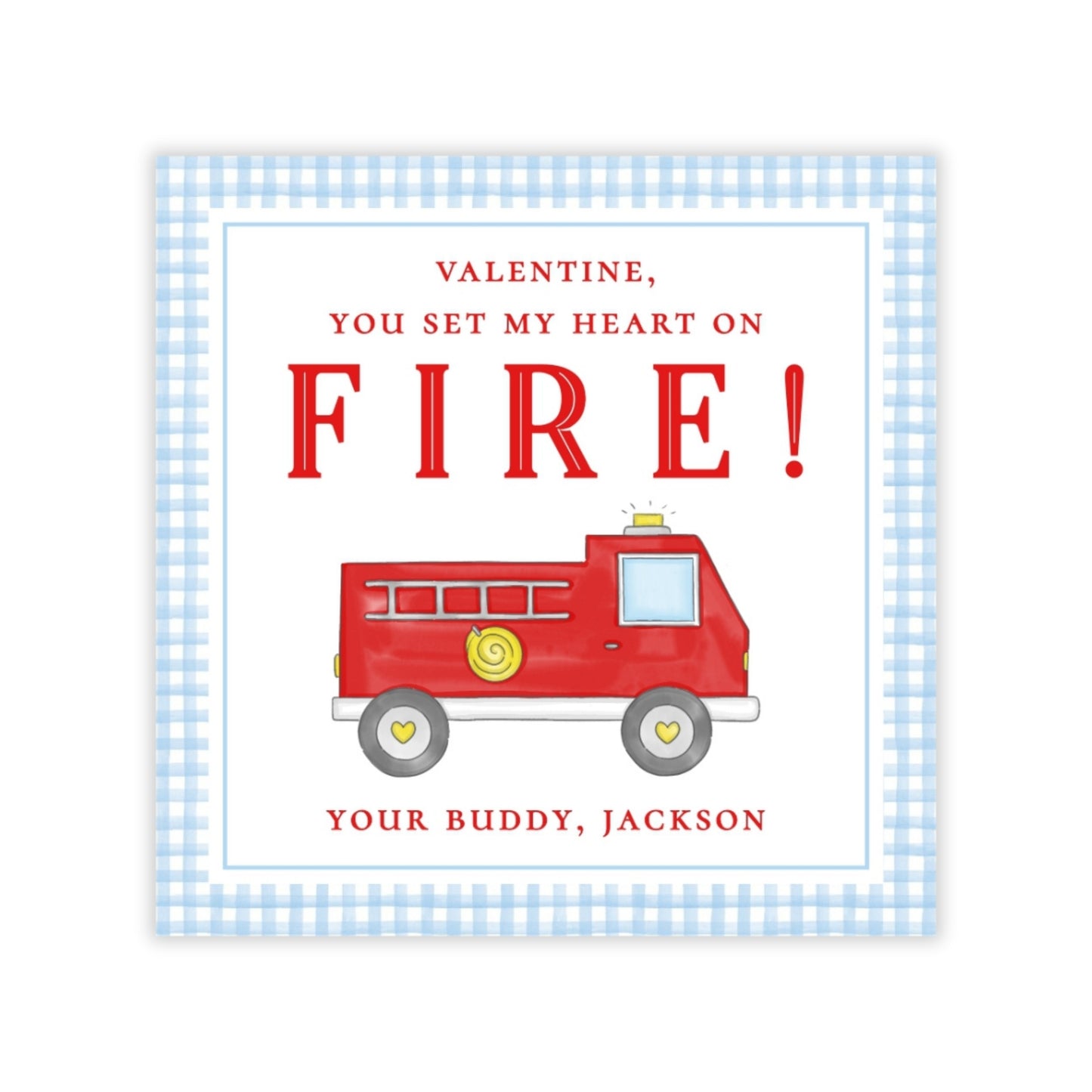 Fire Truck Valentine