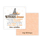 Kids Halloween Tags or Stickers - Witches Brew Bubbles (Orange)