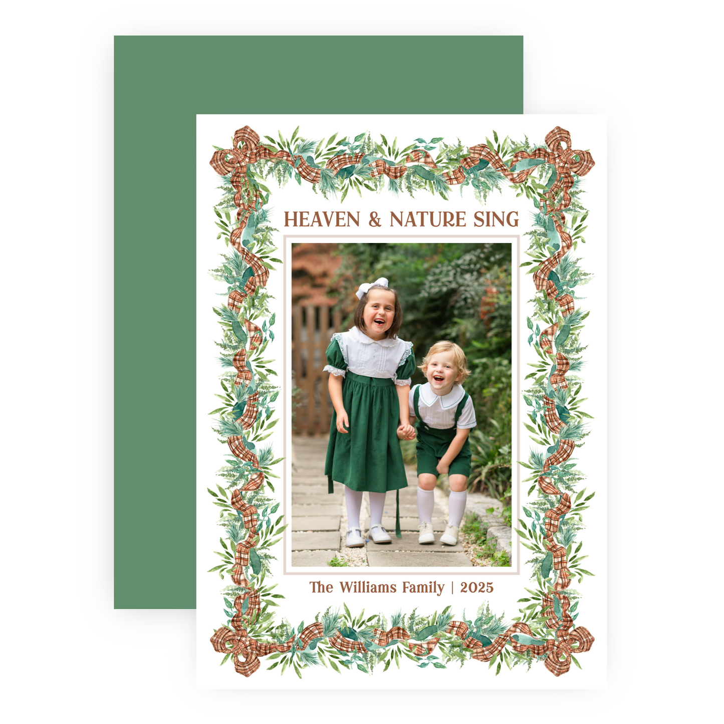 Christmas Photo Card - Woodland Christmas (Portrait)