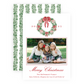 Christmas Photo Card - Tied with a Bow Decorated Wreath