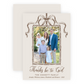 Christmas Photo Card - Bamboo Bow Frame, Chocolate