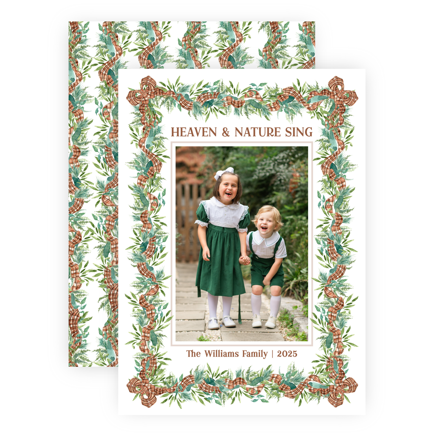 Christmas Photo Card - Woodland Christmas (Portrait)