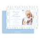 Christmas Photo Card - Delicate Stockings, Blue - Landscape - Birth Announcement