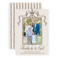 Christmas Photo Card - Bamboo Bow Frame, Chocolate