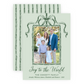 Christmas Photo Card - Bamboo Bow Frame, Evergreen