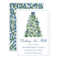 Christmas New Address Enclosure Cards - Tied with a Bow Tree, Blue