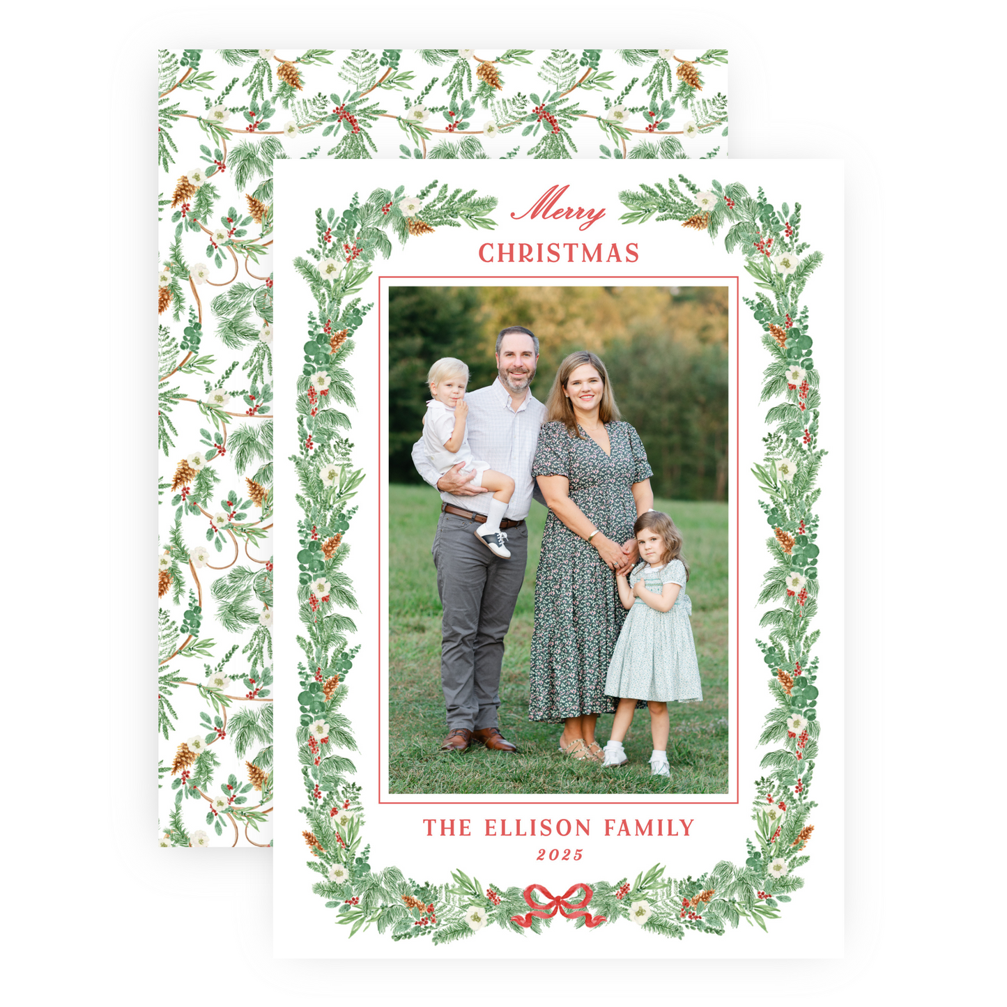 Christmas Photo Card - Magnolia Pines - Portrait