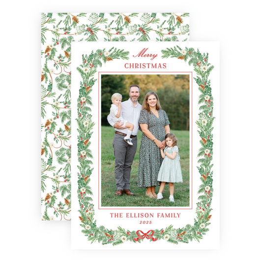 Christmas Photo Card - Magnolia Pines - Portrait