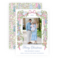 Christmas Photo Card - Festive Nativity Garland (Script, Pastel) - Portrait