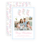 Christmas Photo Card - Delicate Stockings Trio - Portrait
