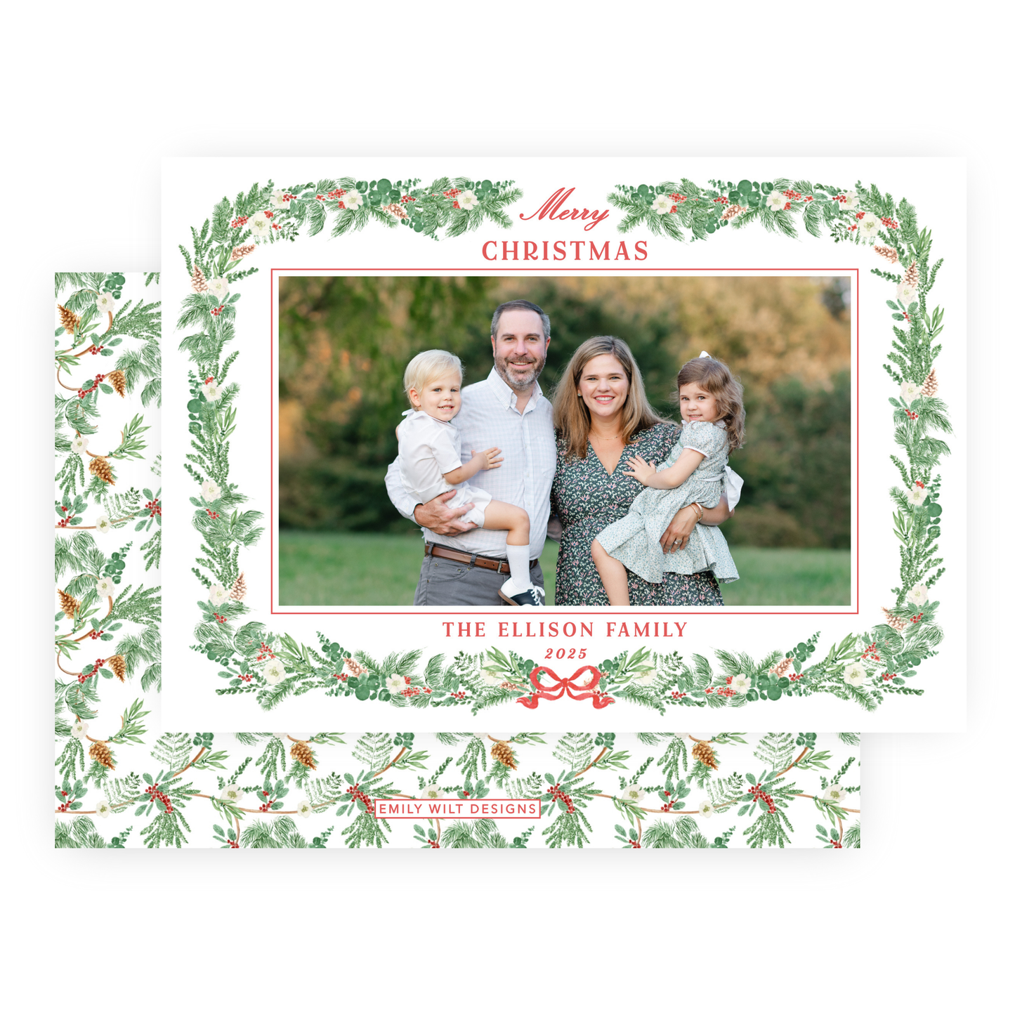 Christmas Photo Card - Magnolia Pines - Landscape