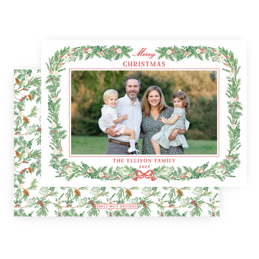 Christmas Photo Card - Magnolia Pines - Landscape