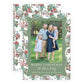 Christmas Photo Card - Chintz Elegance, Green (Portrait)