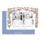 Christmas Photo Card - Festive Nativity Garland, 2 Photos - Landscape