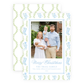 Christmas Photo Card - Delicate Stockings, Blue - Portrait