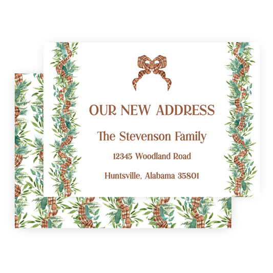 Christmas New Address Enclosure Cards - Woodland Christmas