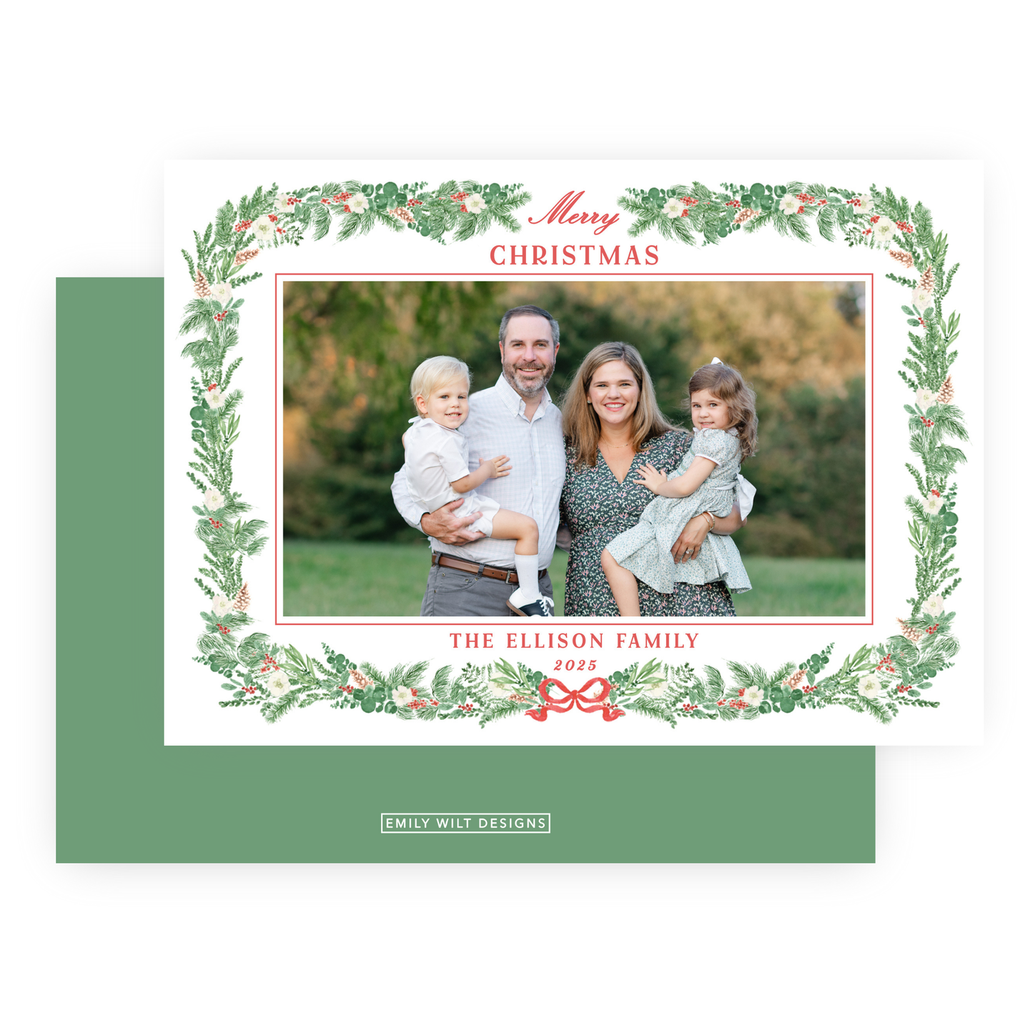 Christmas Photo Card - Magnolia Pines - Landscape