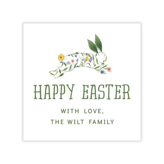 Floral Bunny Easter Gift Tags