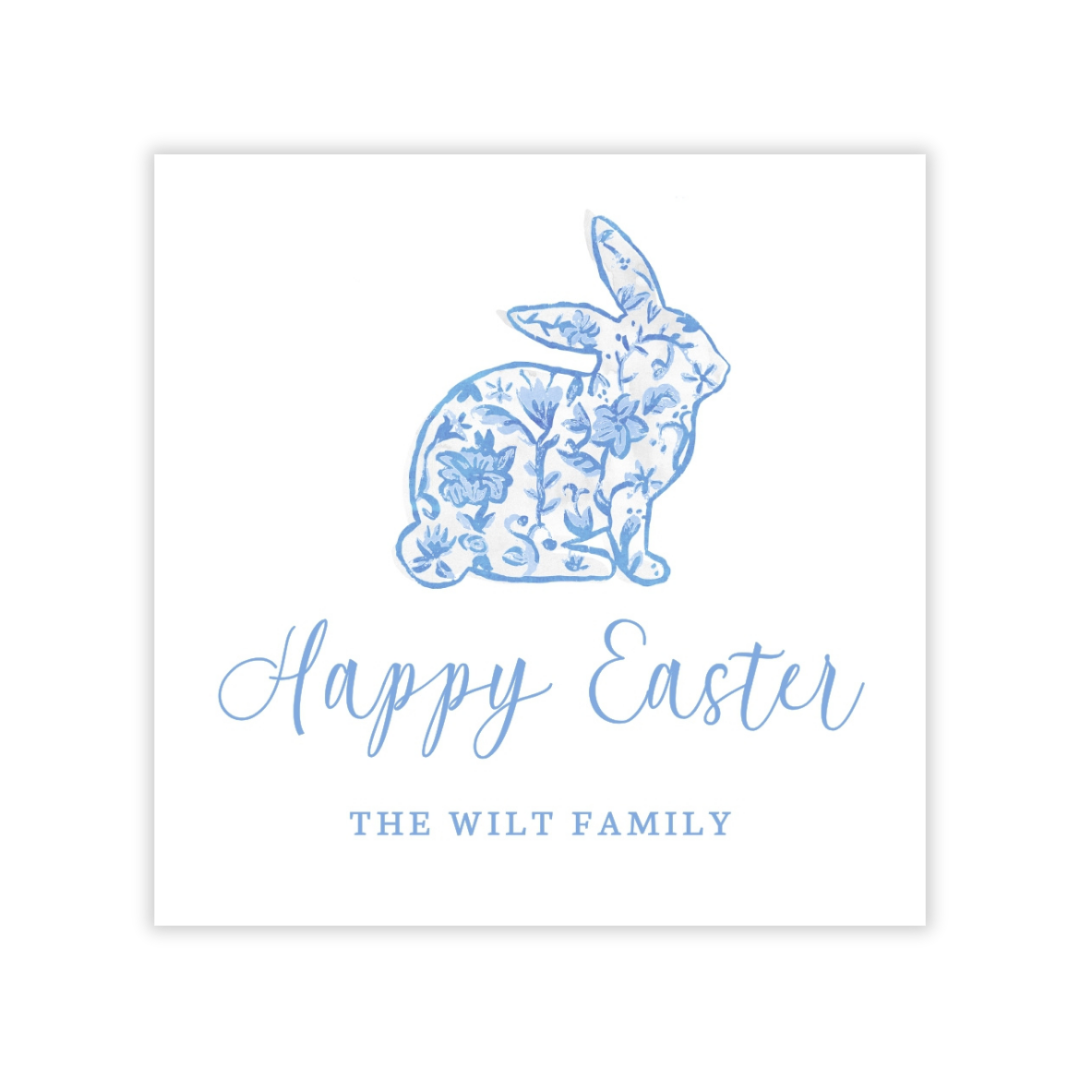 Chinoiserie Bunny Easter Gift Tags