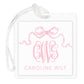 Laminated Bag Tag - Pink Fancy Bow