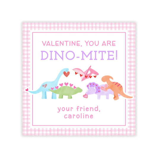 Dinosaur Valentine (Pink)