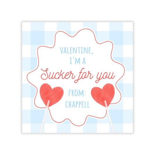 Lollipop Valentine (Blue)