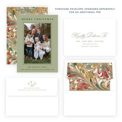 Christmas Photo Card - Marbled Christmas 4