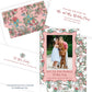Christmas Photo Card - Chintz Elegance, Cranberry (Portrait)