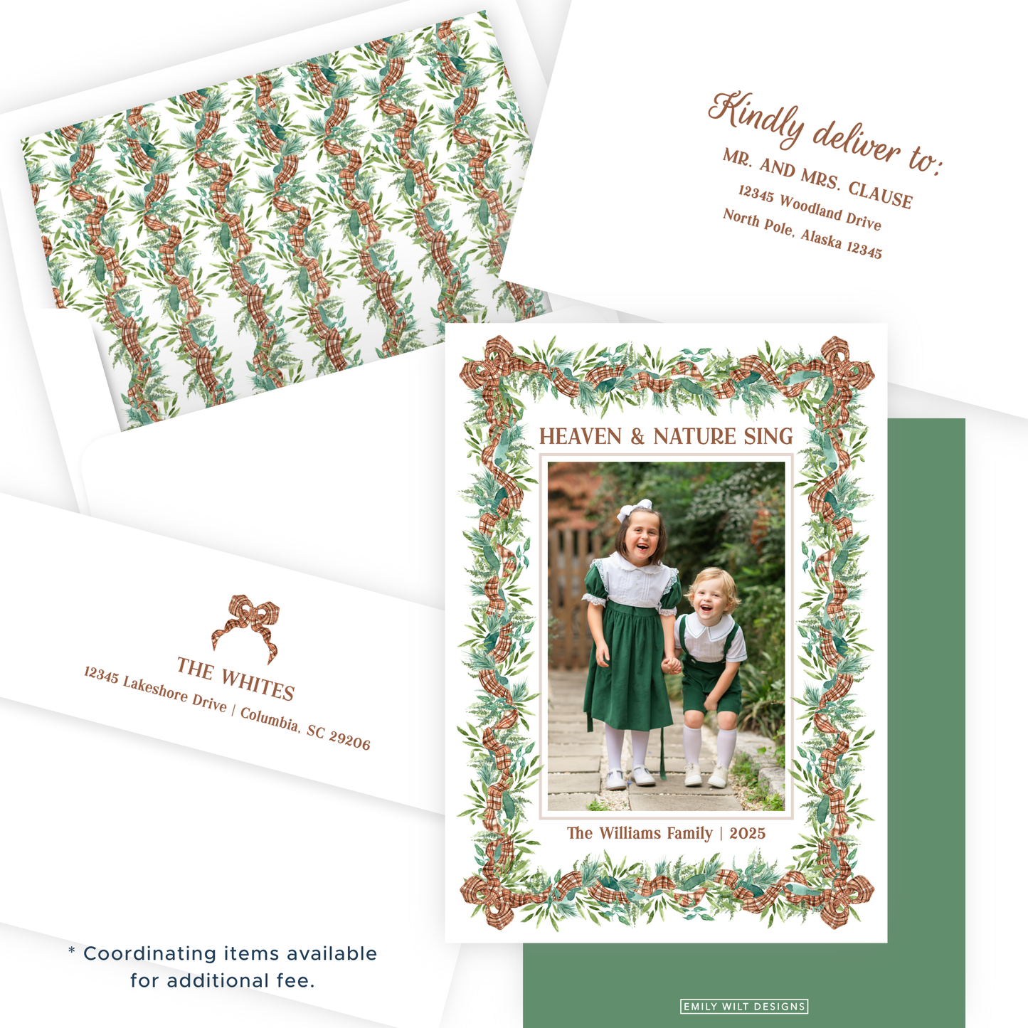 Christmas Photo Card - Woodland Christmas (Portrait)