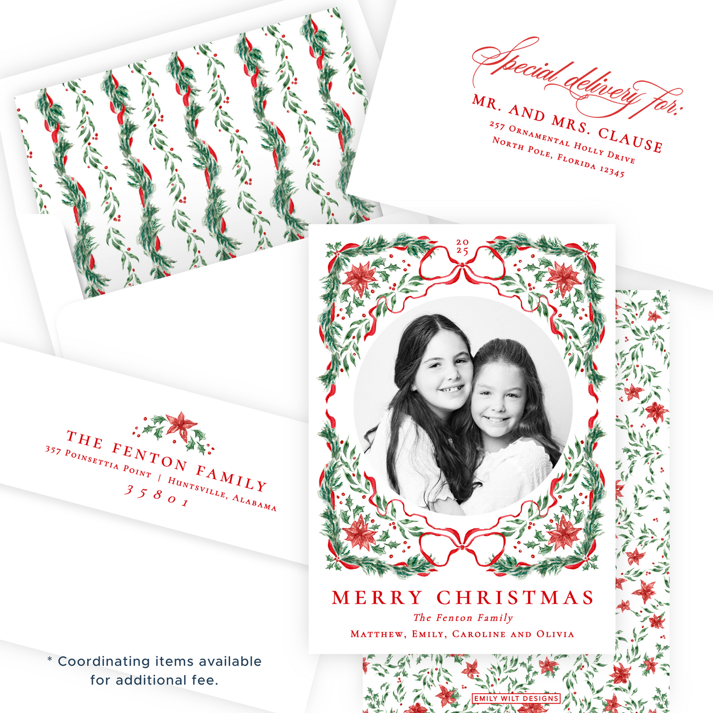 Christmas Photo Card - Yuletide - Portrait