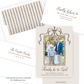 Christmas Photo Card - Bamboo Bow Frame, Chocolate
