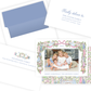 Christmas Photo Card - Festive Nativity Garland (Pastel) - Landscape