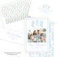 Christmas Photo Card - Delicate Stockings Trio, Blue - Portrait