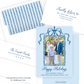 Christmas Photo Card - Bamboo Bow Frame, Winter Sky