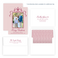 Christmas Photo Card - Bamboo Bow Frame, Cranberry