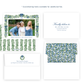 Christmas Photo Card - Tied with a Bow Garland, Blue - Landscape