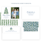 Christmas Photo Card - Tied with a Bow Tree, Blue - Landscape