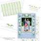 Christmas Photo Card - Holiday Blossoms, Blue - Portrait
