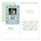 Christmas Photo Card - Holiday Blossoms, Blue - Portrait