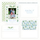 Christmas Photo Card - Holiday Blossoms, Light Blue - Portrait