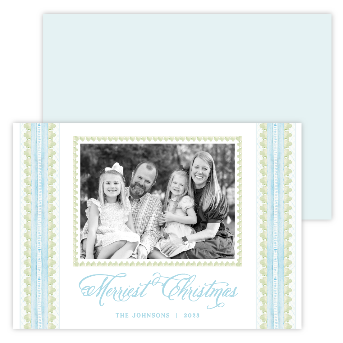 Christmas Photo Card - Nantucket Sleigh Ride (Landscape Photo)