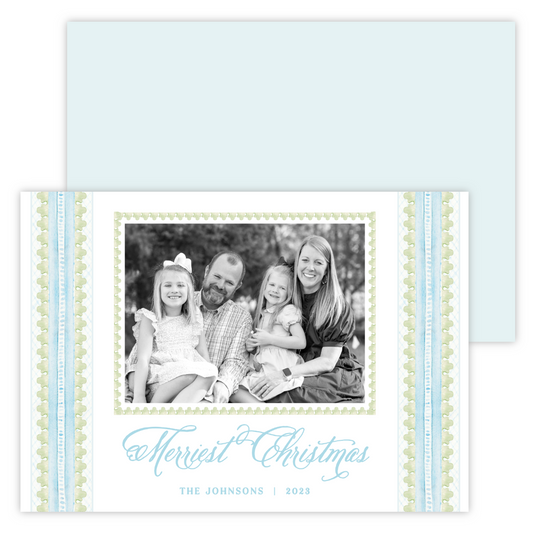 Christmas Photo Card - Nantucket Sleigh Ride (Landscape Photo)