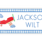 Personalized Water-Resistant Name Labels for School Supplies | 60 Pack (1x2.625") | Airplane