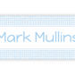 Personalized Water-Resistant Name Labels for School Supplies | 60 Pack (1x2.625") | Blue Gingham